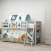 Classic Mid-High Bed with slanting ladder